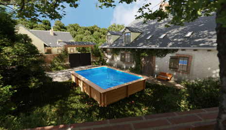 Piscina Sunbay Madera Rectangular  375x200x68 cm