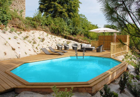 Piscina Sunbay Madera Ovalada 672x472x146 cm