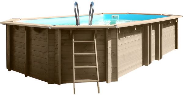 Piscina Sunbay Madera Ovalada 672x472x146 cm Piscina Sunbay Madera Ovalada 672x472x146 cm