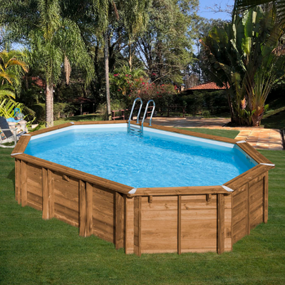 Piscina Sunbay Madera Ovalada 620x395x136 cm