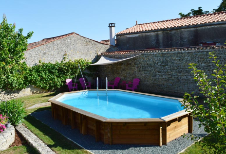 Piscina Sunbay Madera Ovalada 620x395x136 cm