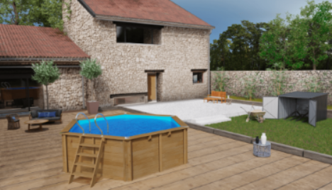 Piscina Sunbay Madera Redonda �400 x 119 cm