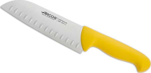 Cuchillo Santoku Amarillo Arcos 18 cm