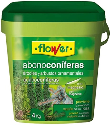Abono Coniferas y Arbustos Flower 4 kg Cubo