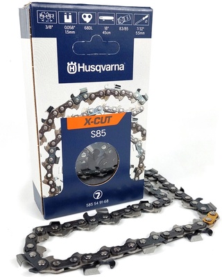 Cadena Motosierra Husqvarna S85 68 Eslabones 1.5mm Paso 3/8 Cadena Motosierra Husqvarna S85 68 Eslabones 1.5mm Paso 3/8