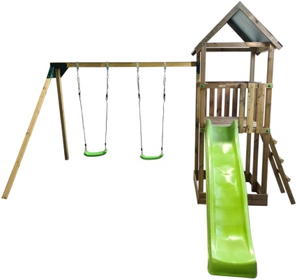 Parque Infantil Tibidabo Lona L Casita y Rampa de Escalada Columpio Doble