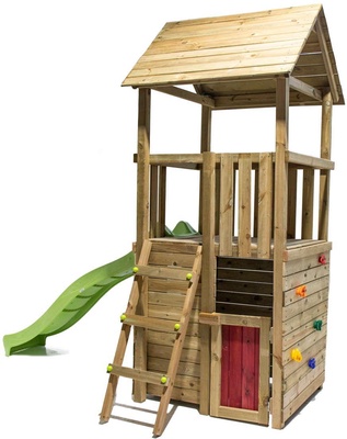 Parque Infantil Tibidabo con Casita y Rampa de Escalada