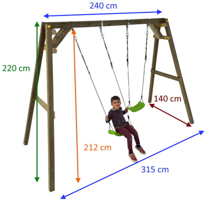 Columpio Madera Xylo Doble