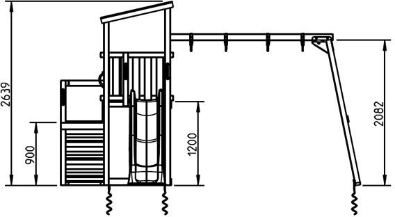 Parque Infantil Cascade L con Columpio Doble