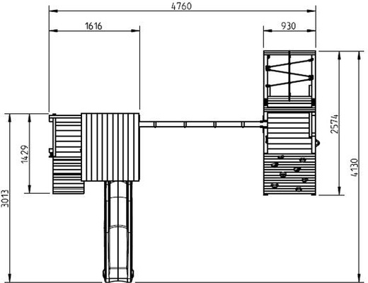 Parque Infantil Cascade L con Challenger