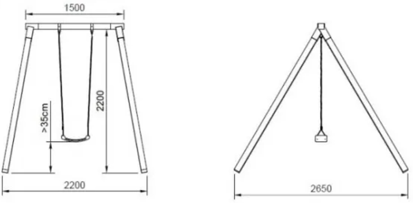 Columpio Masgames Karai Adultos Cadenas Individual