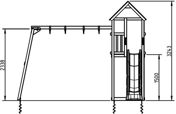 Parque Infantil Kiosk XL con Columpio Doble
