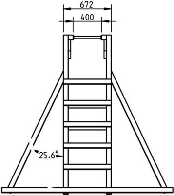 Parque Infantil Teide XL Columpio Individual y Escalera de Mono