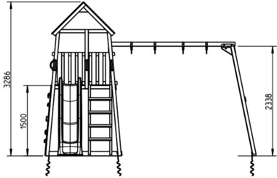 Parque Infantil Belvedere XL Columpio Individual