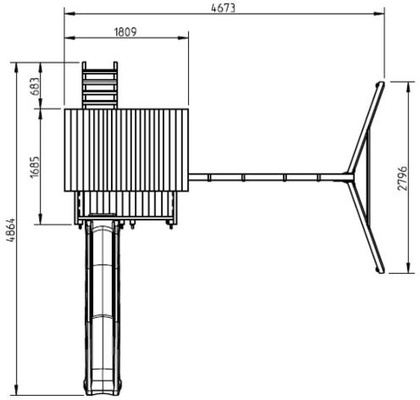 Parque Infantil Pagoda XL Columpio Individual