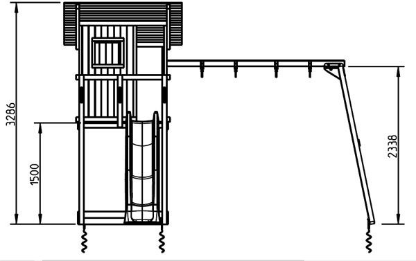 Parque Infantil Beach Hut XL con Columpio Individual