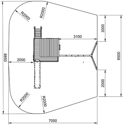 Parque Infantil Lollipop XL con Columpio Individual