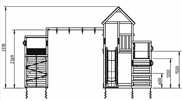 Parque Infantil Penthouse XL con Challenger
