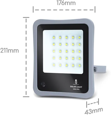 Foco Led con Panel Solar 50W 6500K