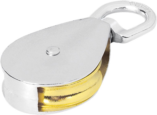 Polea Simple Niquelada - Ø 38 mm Polea Simple Niquelada - Ø 38 mm