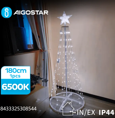 Arbol Navidad Dise�o Cono Luz Blanca 1.8 Mt