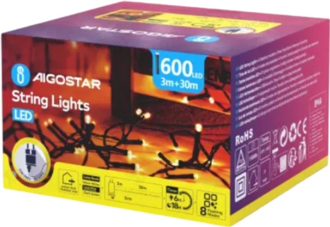 Guirnalda Luces Led Navidad Luz Calida Max 6W 30 Metros Guirnalda Luces Led Navidad Luz Calida Max 6W 30 Metros