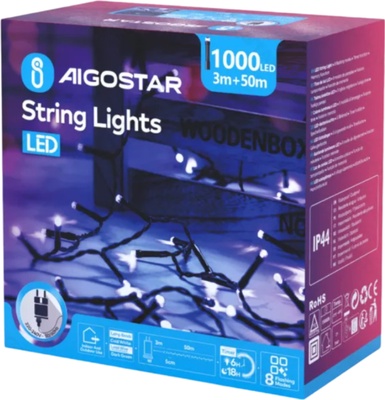 Cadena Luces Navidad Luz Fria 50+3 metros Cadena Luces Navidad Luz Fria 50+3 metros