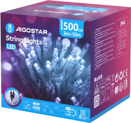 Guirnalda Luces Led Navidad Luz Blanca Max 6W 50 Metros Guirnalda Luces Led Navidad Luz Blanca Max 6W 50 Metros