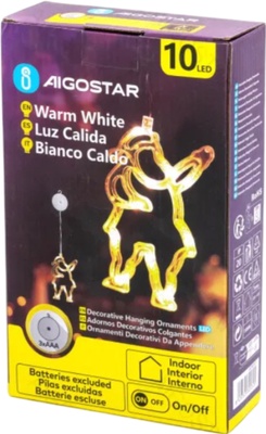 Adorno Navidad Figura Papa Noel con Pilas y Ventosa