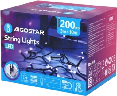 Tira de Luces Led de Navidad Luz Blanca 3.6W 10m enchufe