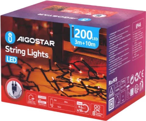 Tira Luces Led Navidad Luz Roja 3.6W 10m