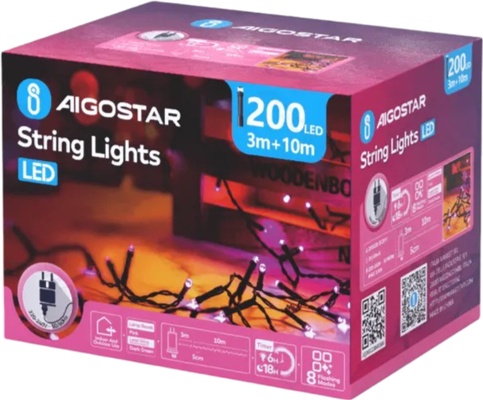 Tira de Luces Led de Navidad Luz Rosa 3.6W 10m