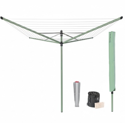 Tendedero Rotary Lift-O-Matic 4 Brazos 50 Metros Leaf Green con Accesorios