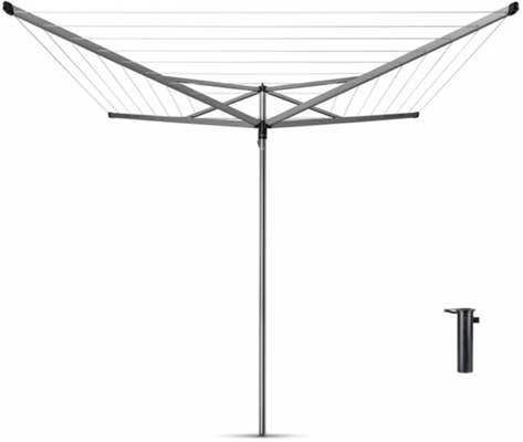 Tendedero Rotary Essential 4 Brazos 50 Metros Metallic Grey