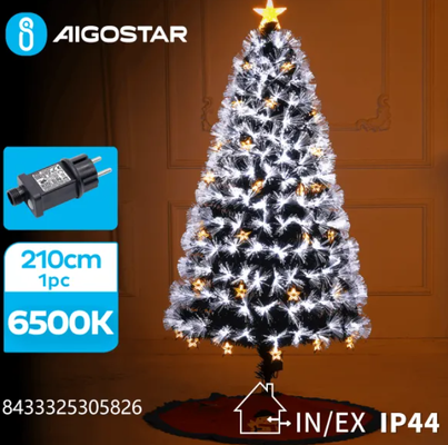 Arbol de Navidad con Luces Led - Luz Fria 210 cm