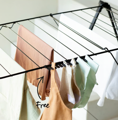 Tendedero Hangon con Alas y Barra 25m Negro 