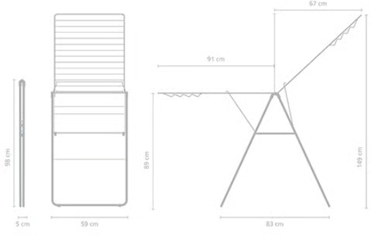 Tendedero Hangon con Alas 25m Blanco - Con Accesorio para Calcetines