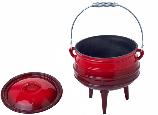 Pote Esmaltado Rojo 6 Litros