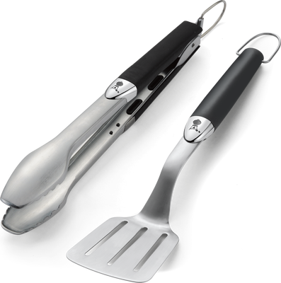 Kit Utensilios Premium - Modelo pequeño, 2 Piezas, Acero Inoxidable, Negro Kit Utensilios Premium - Modelo pequeño, 2 Piezas, Acero Inoxidable, Negro