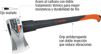 Hacha Michigan 1.8Kg Mango Fibra 84cm