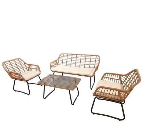 Conjunto Ratan Sofa, 2 Sillones, Mesa Baja Conjunto Ratan Sofa, 2 Sillones, Mesa Baja