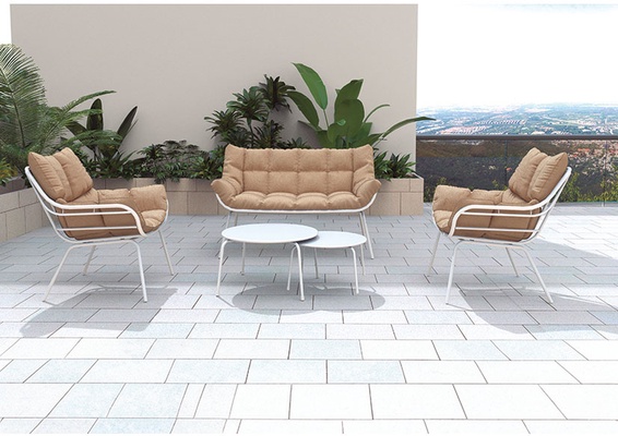 Conjunto Jardin Serie Barcelona 2 Sillones + Sofa + Mesita 