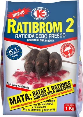 Raticida Ratibrom 2 Cebo Fresco Bolsa 1 kg