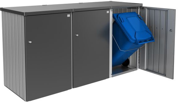 Contenedor Cubos Basura Alex Gris Oscuro