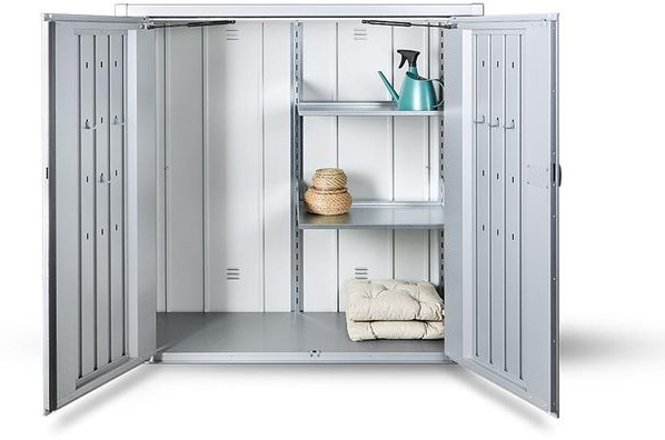 Armario Terraza Romeo M Gris Oscuro 132 x 57 x 140