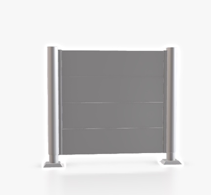 Pantalla Privacidad 90x180 Plata Metalica Pantalla Privacidad 90x180 Plata Metalica