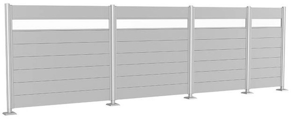 Pantalla Privacidad Con Panel 90x100 Gris Oscuro