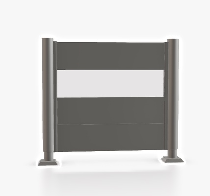 Pantalla Privacidad Con Panel 90x180 Gris Cuarzo