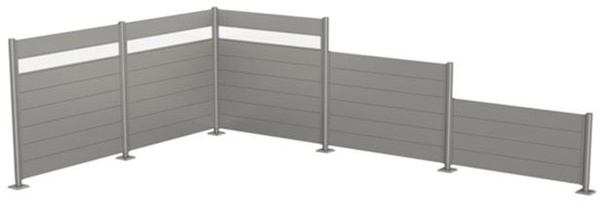 Pantalla Privacidad Con Panel 135x180 Gris Cuarzo