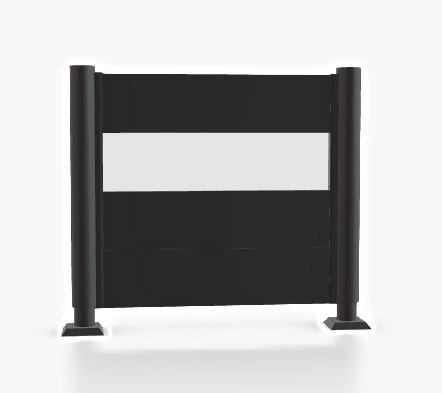 Pantalla Privacidad Con Panel 180x180 Gris Oscuro